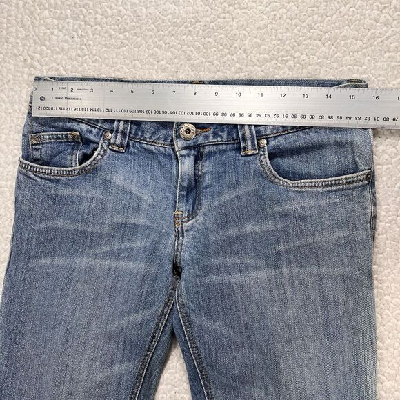 Roxy Sunset Beach Flare Jeans Women’s 7 (31x31) Blue Y2K Boho Western Rodeo Surf - Picture 10 of 14